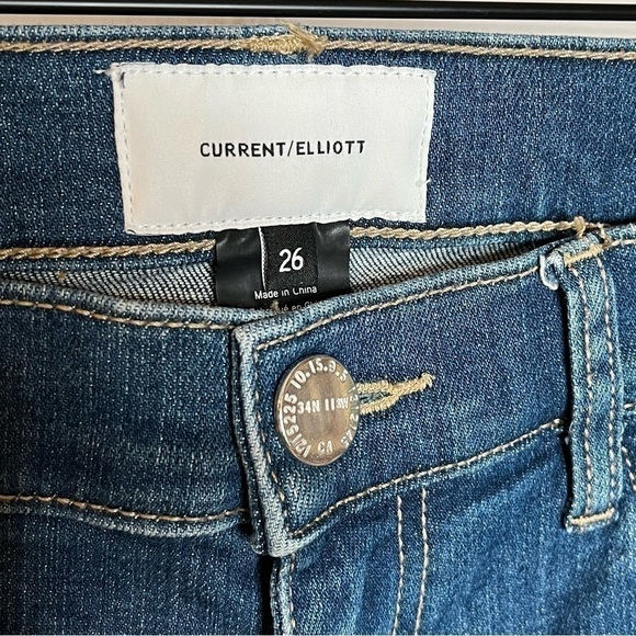 CURRENT/ELLIOTT high rise distressed straight jeans size 26 - Picture 8 of 8